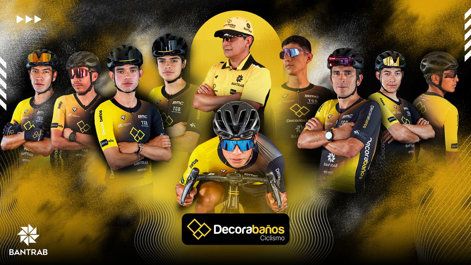 Equipo Decorabaños Ciclismo con el kit oficial Grit Sport